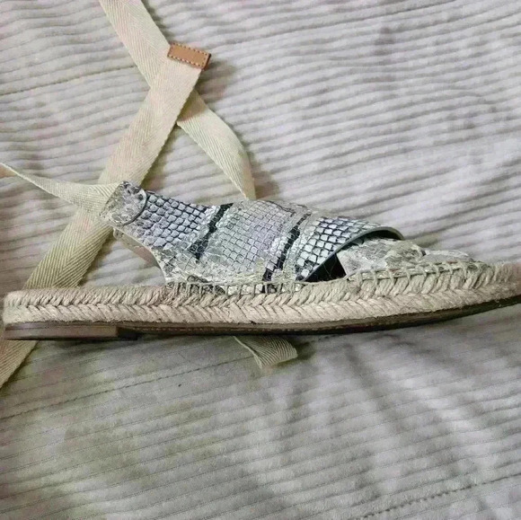 Sam Edelman Alisha snake skin print espadrille sole sandals. Size 8 - Picture 7 of 11
